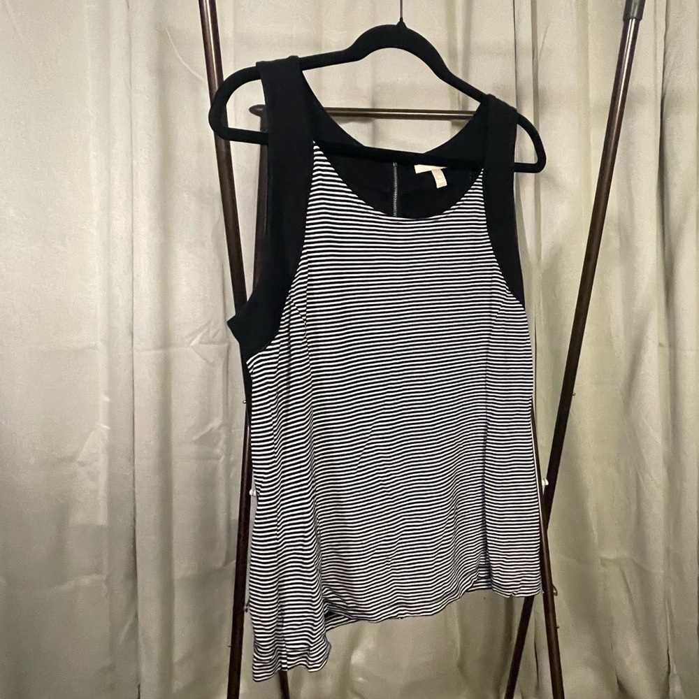 Banana Republic Black & White Striped Top